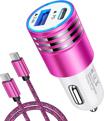 Vista 7 de Cargador de coche de carga rápida 30 W USB C adaptador de coche, cable tipo C a C para Google Pixel 10a 10 Pro XL/Fold 9 Pro, 8a 8 7a 7 6a 6 5 4a 3a