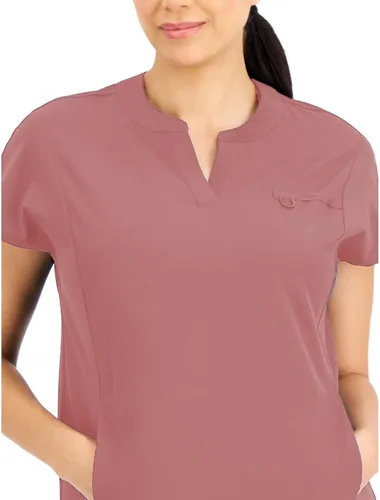 Vista 2 de Hanes ComfortFit - Camiseta elástica con cuello mandarina para mujer