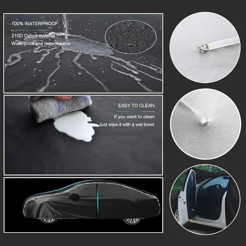 Vista 4 de Funda de coche compatible con Dacia Duster Logan Mcv Sandero Protección para todo tipo de clima, cubierta impermeable al viento, a prueba de polvo