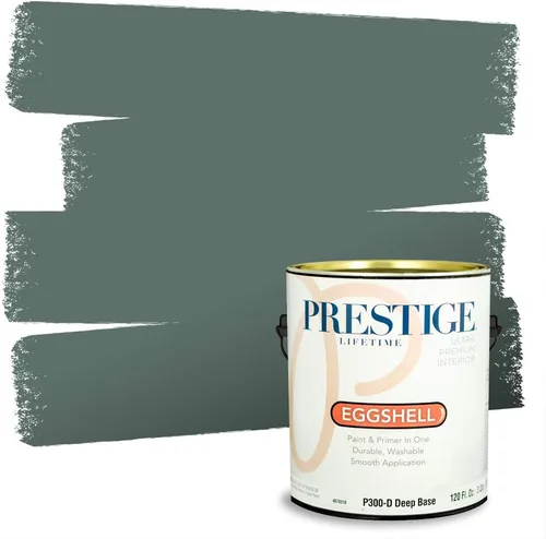 Vista 122 de Prestige Paints - 2 en 1, pintura base y pintura de exterior, E100-N-SW6988