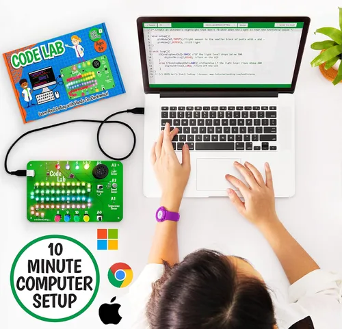 Vista 10 de Mini complemento Code Lab: arco iris LED programable de 15 píxeles. Codificación C ++ para niños de 8 a 12 años y adolescentes. Los niños y niñas