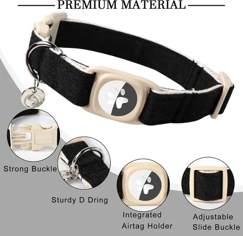 Vista 98 de DOGWONG Collar para perro de San Valentín, collar ajustable de algodón con corazón de caramelo azul, perfecto para perros pequeños a medianos