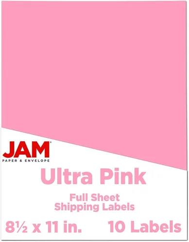 Vista 102 de Etiquetas de dirección de envío JAM PAPER - Rectangular - 1 1/3 x 4 - Rosa bebé pastel - 126/Paquete