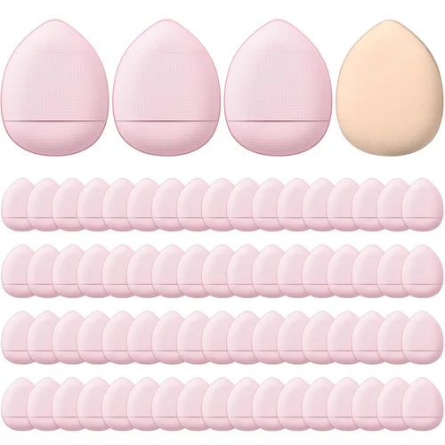 Vista 12 de Gerrii 72 piezas de mini soplo de polvo, esponja de maquillaje de dedos, esponja suave para maquillaje, maquillaje para base, polvo facial, ajuste