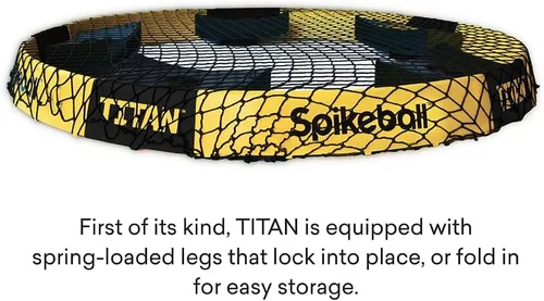 Vista 6 de Spikeball Titan Game Set - Marco más fuerte y estabilidad mejorada, incluye 1 pelota Pro y 1 pelota Atlas, lista para competición, portátil
