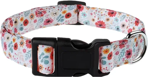 Vista 10 de Collar de perro, collar ajustable para perros pequeños, medianos y grandes, lindo collar de cachorro para perros machos y hembras, bonito diseño