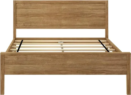 Vista 4 de Max & Lily Cama Full, Marco de Cama Full de Madera Maciza con Cabecera de Panel, Cama Full para Niños con Soporte de Listones de Madera, No Necesita