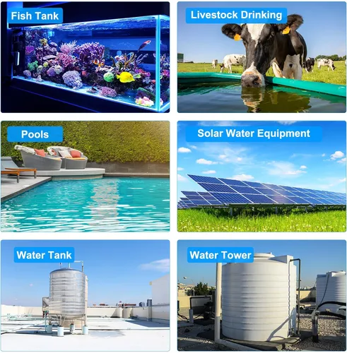 Vista 6 de PATIKIL Válvula de control de nivel de agua automática de 1/2", válvula de flotador automática de agua de entrada superior de plástico Válvula