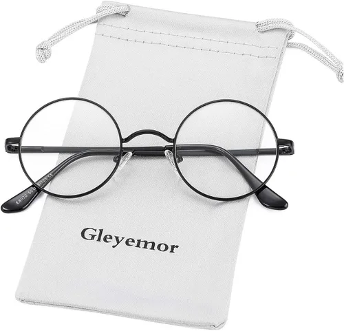 Vista 2 de Gleyemor John Lennon - Lentes de sol polarizados pequeños y redondos para hombres y mujeres, círculos hippie, lentes rojos y amarillos