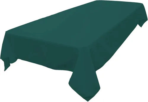 Vista 186 de LA Linen Mantel rectangular lavable de popelín de poliéster, resistente a las manchas y a las arrugas, cubierta de mesa 60x84, mantel de tela