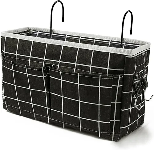 Vista 17 de Organizador de Mesita de Noche/Bolsa de Almacenamiento Colgante de Mesita de Noche Organizador Multifuncional para Literas Camas de Hospital Rieles