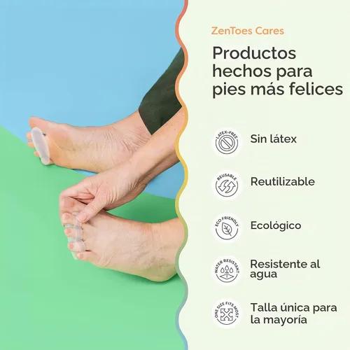 Vista 8 de ZenToes - Corrector, espaciadores de dedos de gel de triple bucle, paquete de 4
