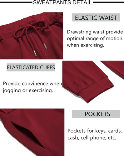 Vista 5 de COOFANDY Conjunto deportivo de 2 piezas de manga larga para hombre, conjunto casual con capucha