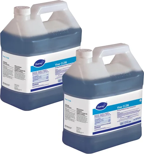 Vista 19 de VIREX Diversey II 256 04331. Disinfectant Cleaner Concentrate, Multi-Surface for Home & Commercial Use, Odor Control, Mint Scent, AccuMix Bottle, 32