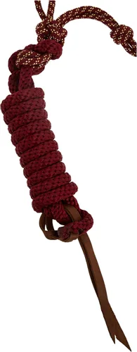 Vista 2 de Weaver Leather trenza de diamantes cuerda halter y plomo Sangria/Oro, caballo promedio