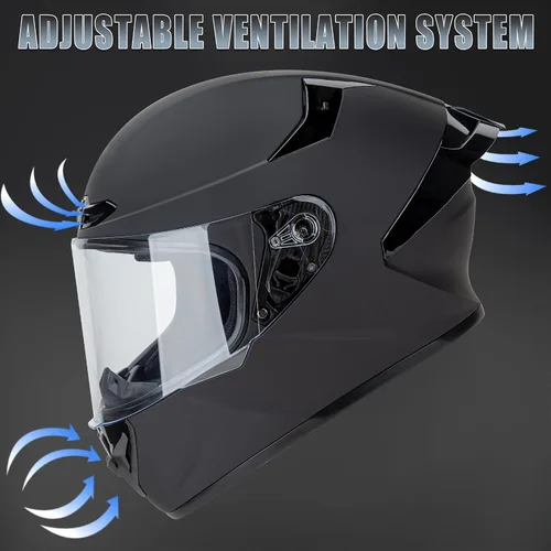 Vista 6 de Cartman Full Face Motorcycle Helmet, Comfortable Motocross Off Road Street Bike Helmet Unisex Adult DOT Approved, Lightweight, Aerodynamic, Matte