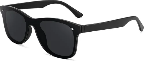 Vista 13 de FEISEDY Gafas de sol reflexivas de una pieza sin montura de moda con lentes de sol reflectantes B4155