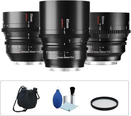 Vista 10 de 7artisans Lente de película profesional cinematográfica cinematográfica cinematográfica de 1.378 in T2.0 para cámara sin espejo Sony E Mount A6000