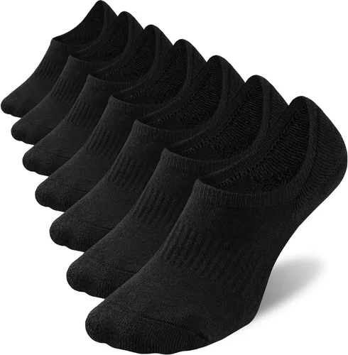Vista 16 de WANDER No Show Socks Mens 7 Pair Thin Non Slip Invisible Cotton Durable Sox 7 gris oscuro.