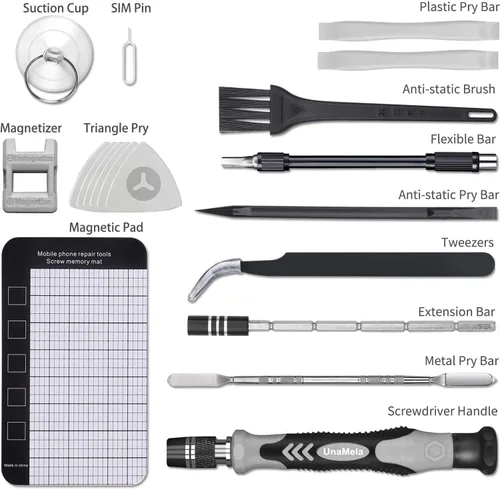 Vista 7 de Kit de herramientas de construcción de PC 140-IN-1: Kit de herramientas para computadora para reparación y montaje, juego de destornilladores