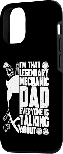 Vista 2 de Funda para iPhone 14 I'm That Legendary Mechanic Dad de todo el mundo está hablando