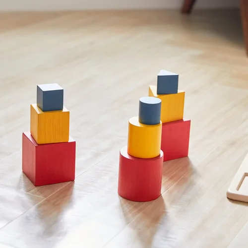 Vista 9 de PlanToys Juego de juguetes de madera para niños a partir de 3 años Montessori apilamiento y reconocimiento de formas para conciencia espacial