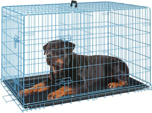 Vista 40 de [Usado] FDW Jaula para perros pequeños de 24 pulgadas plegable de metal con alambre para mascotas, doble puerta con panel divisor para interiores