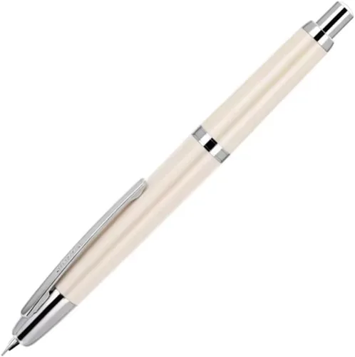 Vista 15 de Jinhao - Pluma estilográfica retráctil de 20 presiones, punta extrafina con juego de convertidor de tinta (clip negro blanco)