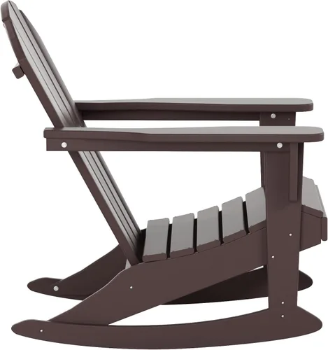 Vista 134 de WestinTrends Silla mecedora Malibu de poliéster para exterior/patio Adirondack, Negra