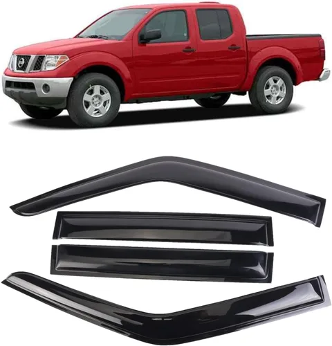 Vista 10 de Protector de lluvia Deflector de viento para montaje exterior, viseras de ventana con cinta compatible con Ford F-250 1999-2016 Super Duty
