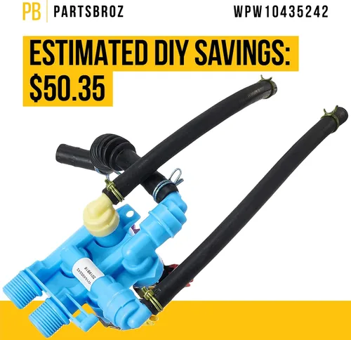 Vista 4 de PartsBroz WPW10435242 - Conjunto de válvula de entrada de agua, compatible con lavadora Whirlpool Maytag, reemplaza AP6021375 W10435242 2311853