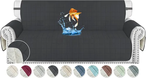 Vista 10 de MAXIJIN Fundas impermeables para sofá de 3 cojines, aptas para mascotas, fundas acolchadas para sofá de 69 pulgadas, lavables, protector de sofá