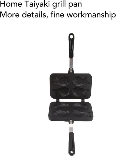 Vista 8 de Zetiling Taiyaki Utensilios para hornear, Taiyaki doble bandeja para hornear, waffle, forma de pescado Taiyaki, máquina de pasteles antiadherente
