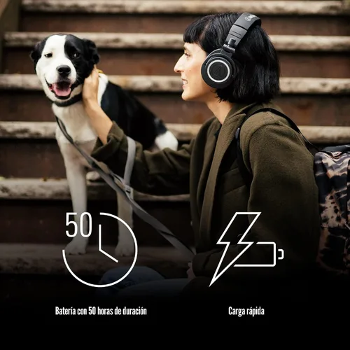 Vista 4 de Audio-Technica ATH-M50XBT2 Auriculares inalámbricos, color negro
