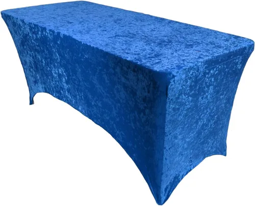 Vista 6 de YOUR CHAIR COVERS - Mantel rectangular de terciopelo ajustable de elastano de 6 pies, para patio, mantel elástico, color negro