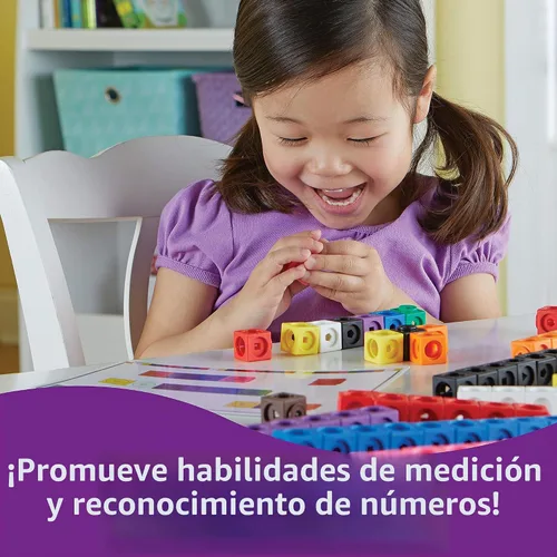 Vista 5 de Learning Resources MathLink Cubes Conjunto de Actividades de Matemáticas Tempranas - 115 Piezas, Edades 4+, Imprescindibles para el Aula