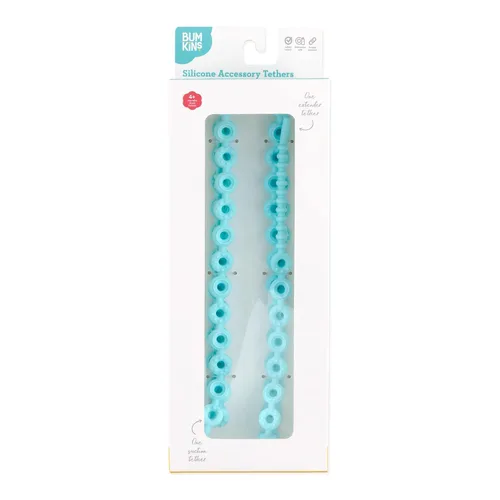 Vista 6 de Bumkins Suministros de alimentación con clip para chupete para bebé niña o niño, correas de juguete para taza de sorber, mordedor, accesorios