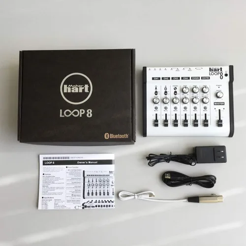 Vista 7 de Maker hart Loop Mixer 8 0.138 in/0.248 in JACK/Bluetooth/Phono EQ Pre-amplificar/micrófono Compatibilidad/mezclador de audio