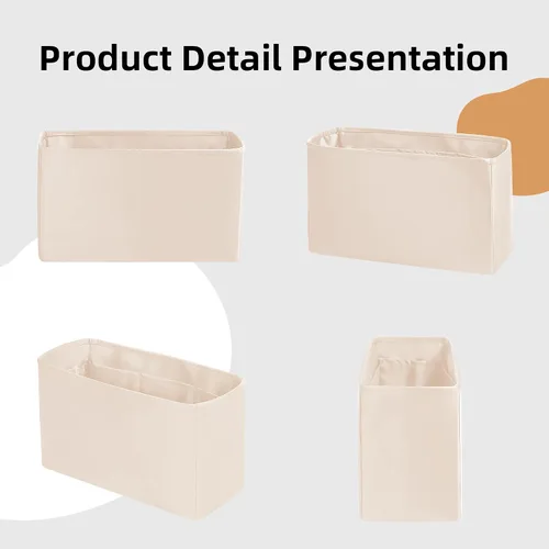 Vista 7 de DGAZ Organizador de bolso de seda para bolso de mano Dior Mini SML, organizador de bolsas suave y sedoso, bolso de lujo y moldeador de bolsas