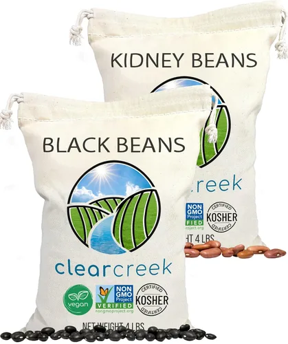 Vista 12 de CLEAR CREEK Frijoles Negros Cultivados en el Estado de Washington 1 libra Proyecto Verificado Sin OGM Vegano Kosher Sin Irradiar