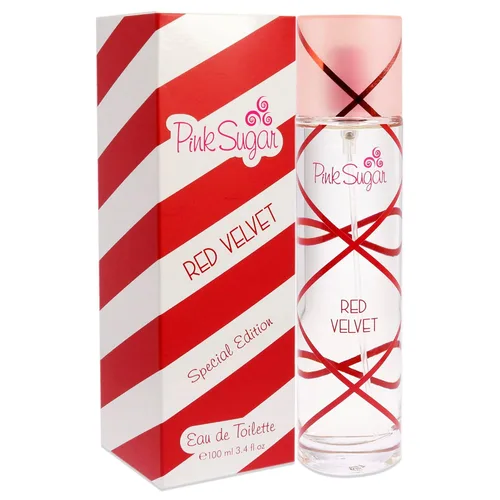 Vista 3 de Pink Sugar Red Velvet Perfume for Women, Eau de Toilette, Body Mist, Sweet and Fruity Long-Lasting Scent, Notes of Floral, Strawberry, and Caramel