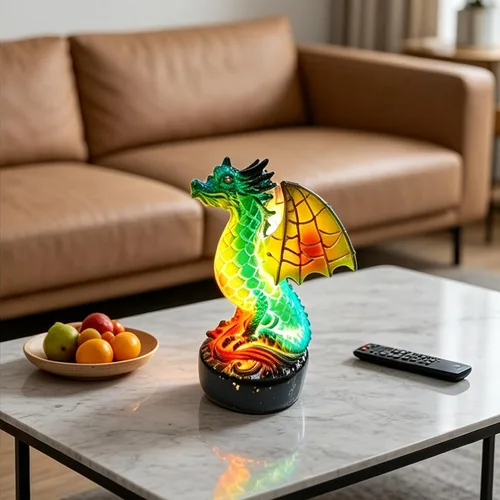 Vista 5 de Lámpara 3D de Animales, Lámpara de Luz Nocturna de Animales de Vidrio Emplomado Retro, Lámpara de Mesa de Animales Vintage, Lámparas de Animales