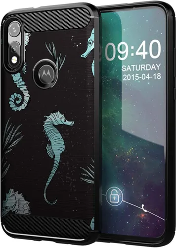 Vista 30 de CasesOnDeck - Funda compatible con Motorola Moto E (2020), diseño delgado, flexible, elegante, de protección contra golpes, funda de poliuretano