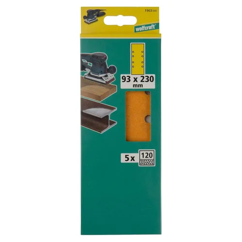 Vista 7 de Wolfcraft Patin Hojas de lijado 93 x 230 G120 (BL-5) 1963000