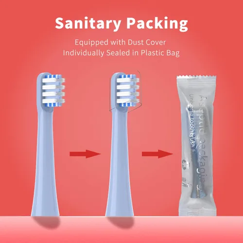 Vista 4 de Cabezales de repuesto para cepillos de dientes compatibles con Colgate Hum Connected Smart Battery Cabezal de recarga de cepillo de dientes, azul