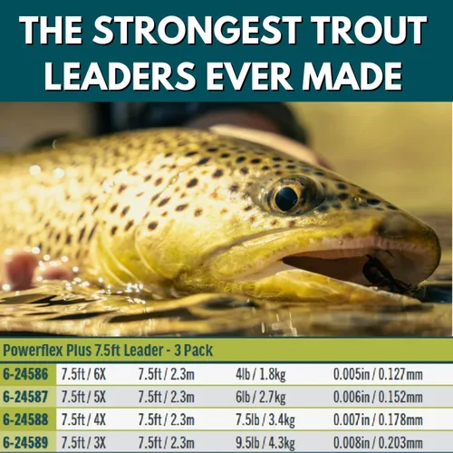 Vista 2 de RIO PRODUCTS Trout Powerflex Plus Leader, Pre-Tied Loop for Easy Rigging, High Performance Tapered Leader Line