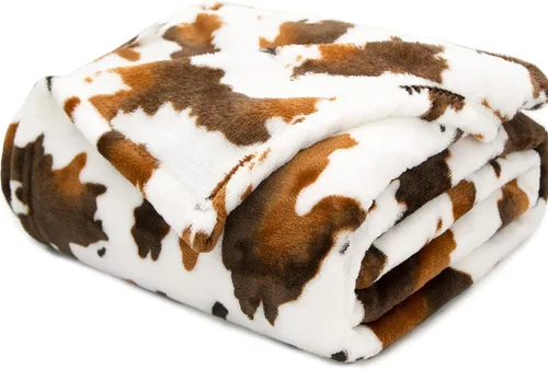 Vista 38 de Manta de vaca para niños de 40 x 50 pulgadas, ropa de cama de forro polar ultrasuave para niños y niñas, manta ligera para cochecito de bebé, bonita