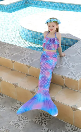 Vista 3 de Kokowaii - Sofisticado traje de baño con cola de sirena para niñas