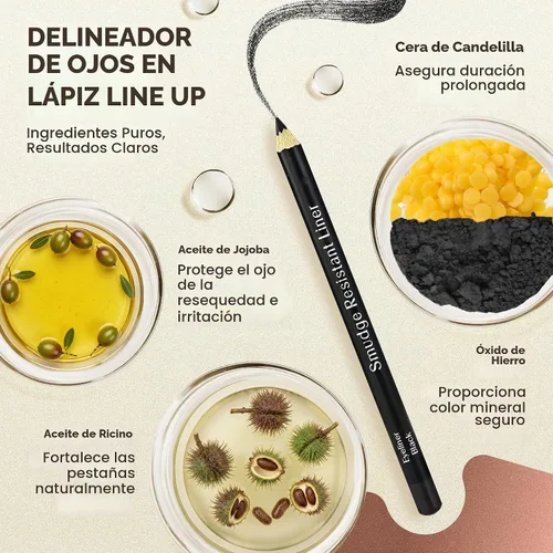 Vista 2 de BaeBlu Lápiz delineador de ojos hipoalergénico natural, marrón Marrón absoluto