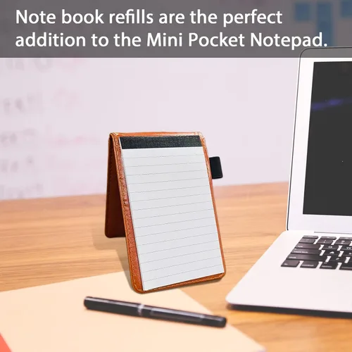 Vista 3 de 6 piezas de recambios para bloc de notas de 3 x 5 pulgadas, mini cuaderno de notas en blanco con 30 hojas cada bloc, papel rayado de reglas